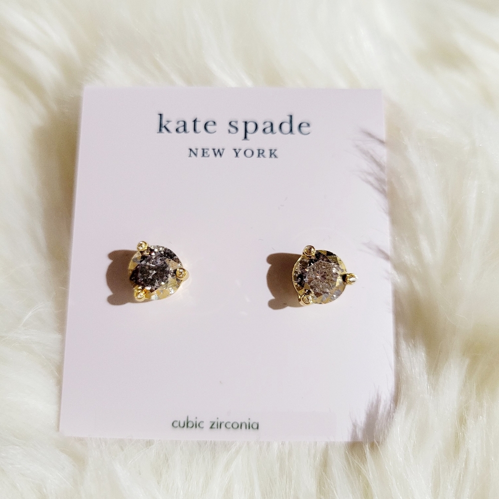 KATE SPADE Rise & Shine Small Stud Earrings In Gold Patina